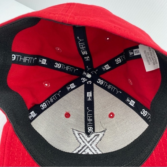 New Era 39Thirty Red X Hat Med/Large Stretch Fit Cotton Spandex Ballcap - Picture 8 of 10